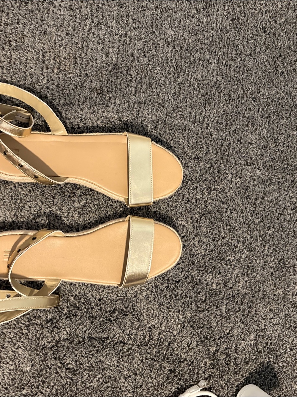 GAP Metallic Gold Ankle-Strap Sandals